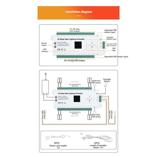 Sensor Trapcontroller 32 Stappen 2-In-1 Loopvlak  Stromend Water Lichtsensor Paneelschakelaar Menselijke Infraroodcontroller 1