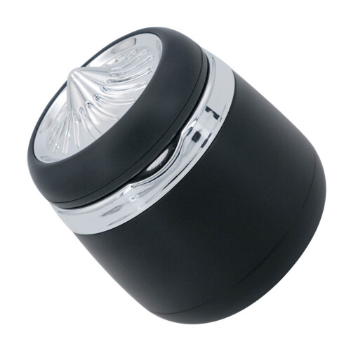 Mini Ceramic Car Ashtray with LED Light, Silver N18A, Flame Retardant 2