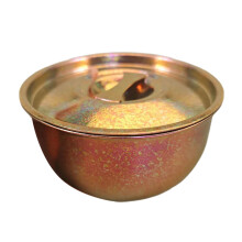 Single Layer Metal 600ml Bowl Insulating Lid Hot Meal-Pink