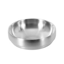 Heat Resistant Golden Salad Bowl Spacious Capacity-silver M