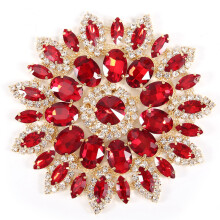 Glitrende brosje for kvinner, elegant kransbrosje bryllupsbrosjer rhinestone krystall solsikkebrosje nål stilig klestilbehør, gave til