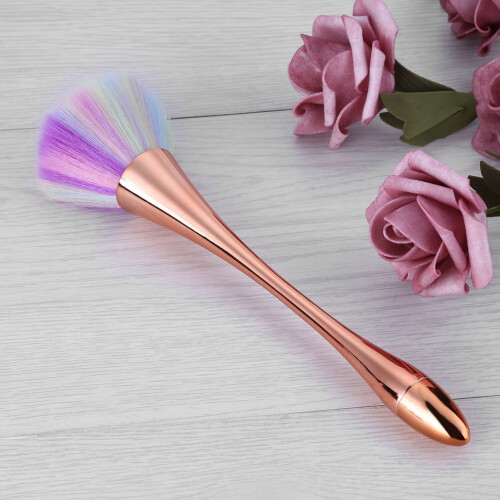 Rose Gold Elegance, Βούρτσα Καθαρισμού Νυχιών με Λαβή Rose Gold, Υπερ-Μαλακές Ίνες για Λεπτή 2