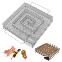Multifunctionele rookgenerator voor barbecueliefhebbers, roestvrijstalen rookgenerator met koud- en warmrookfunctie, rookgereedschap voor de grill