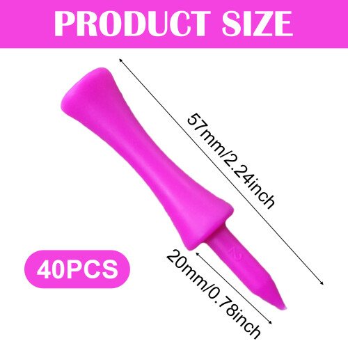 Reusable Bulk Golf Tees, Step Down Design For Consistent Placement, High Quality Plastic Unbreakable Golf Tees, Bright Colors For Enhanced 1