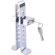 Candado de embrague de acero inoxidable para seguridad automotriz, ajustable con dispositivo antirrobo de 8 orificios para llave, candado de pedal de