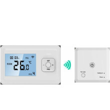 Termostato inalámbrico para sistema de calefacción central, medición precisa de la temperatura, función anticongelante, garantiza temperaturas