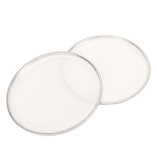 White 6.5in Drum Head Pair - Waterproof Replacement for Jazz Drums 1