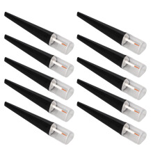 Set aus 10 transparenten, leeren Wimpernwachstumsflaschen à 5 ml mit schwarzem Deckel