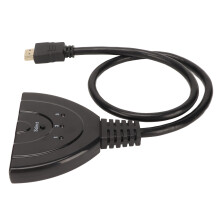 3 Port HDMI Switcher, 1080P, 3D, 3 in 1 Out, Black