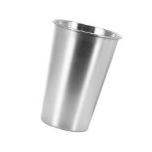 600 ml stapelbare waterbeker melkbiermok roestvrijstalen-zilver