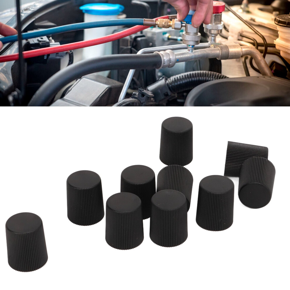 50Pcs M8x1 Abs Air Conditioning Valve Caps For Cars & Trucks Black 4911372031089