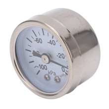 Edelstahl-Vakuum-Druckmesser -100 kPa bis 0 kPa, 1/8 Zoll RC Gewinde