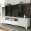 TV Unit 200cm Tide Crest - White & Gold 1