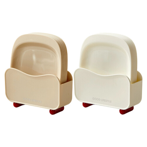 Dishwasher Safe Bone Dishes Set Plastic Tableware for-White 1
