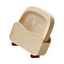 Set of 8 Family Size Bone Dish Set PP Texture Removable Base-b