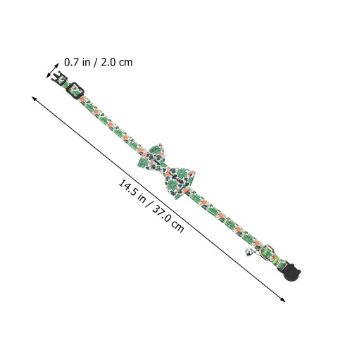 Collier Chat Vert 1 Tissu Doux Chic Confortable 1