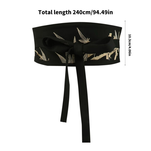 Artistic Embroidery Pattern Waist Cincher Adjustable Belt for 2