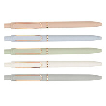 5Pcs Retractable Gel Pen 0.5mm Tip For Classrooms Business