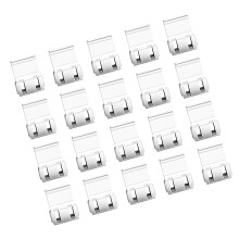 20Pcs Candy Colored Clear Push on Clips Plastic Paper Clip-1