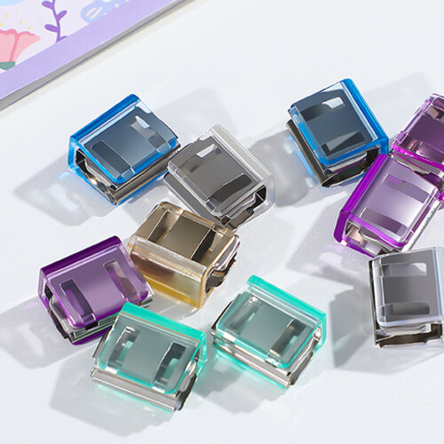 20Pcs Candy Colored Clear Push on Clips Plastic Paper Clip-1 1