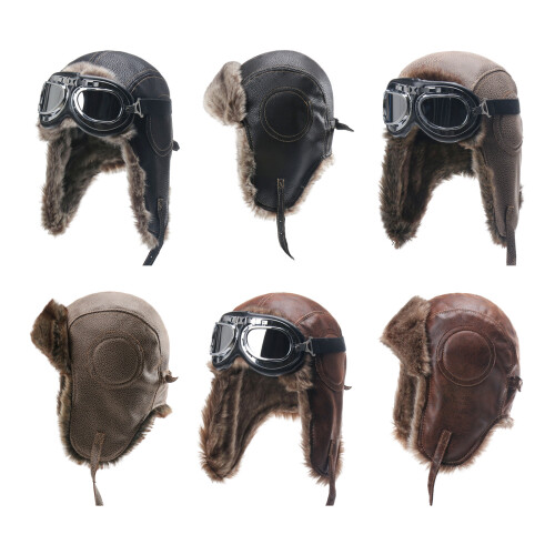 Mode Trapper Hat Dikker Ushanka Hat Warme-bruin Bril toevoegen 1