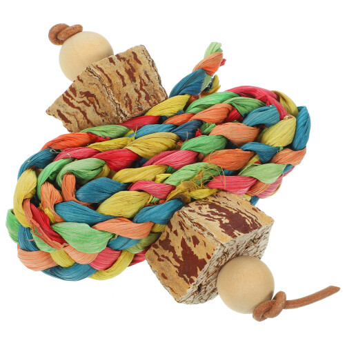 De Madera Para Loro Colgante Multicolor Para Picoteo