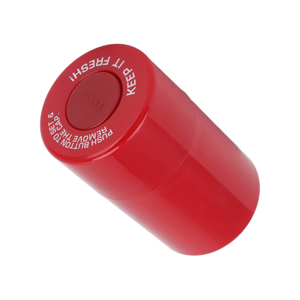 Red Plastic Airtight Tobacco & Herb Stash Box 60X60x102mm