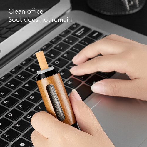 High-Temp Resistant Car Ashtray with Lighter Compact 50mAh Black 2