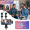 Microfone sem fio Plug-Play para iPhone e Android, com redução de ruído inteligente, mini microfone 2 em 1, sincronização automática para 4