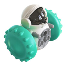 Brinquedo dispensador de ração para controle de peso, brinquedo interativo durável e saudável para cães e gatos, azul-lago, reduz o tédio e