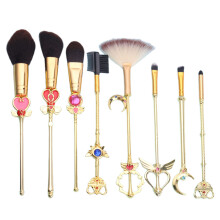 Rose Gold Handle Makeup Brushes, Professional Makeup Tools with Gift Idea Charm and Synthetic Fiber Bristles, Cosmetic Brush Set Featuring Unique