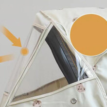 Windproof Waterproof Baby Stroller Rain Cover Beige Oxford Cloth