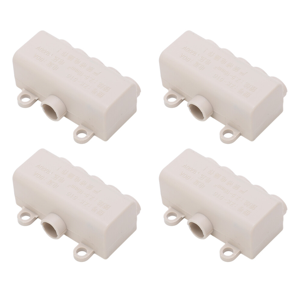 4Pcs Zk 516 Splitter Wire Connector 1-5, 80A 1000V Brass, 40X30x20mm 8451372071303