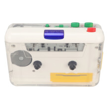 White Cassette to MP3 Converter, Stereo Sound, Portable USB Model TON010S