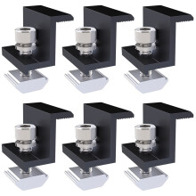 Solar Mounting Clamps with Clear Mill Finish, High Frequency Insulation Ensures Safe and Reliable Solar Panel Mounting