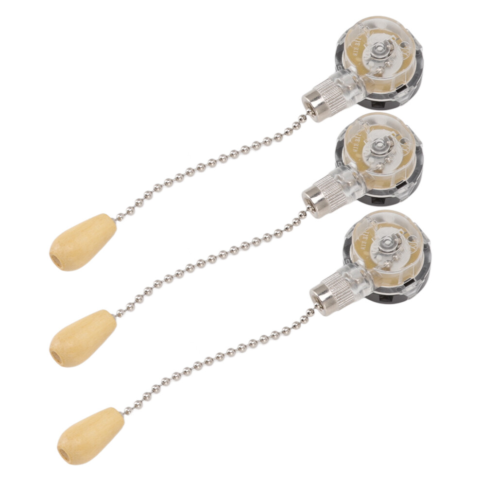 3Pcs Rustproof Ceiling Fan Light Pull Switch 30Mm Diameter 6941372073503