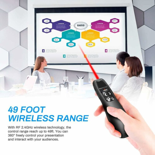 Καινοτόμο ασύρματο τηλεχειριστήριο παρουσιαστή, μεγάλη εμβέλεια ελέγχου για 2