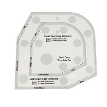 Molde reutilizável para capa de tigela, conjunto de régua de corte transparente em acrílico fácil de usar para suporte de tigelas para alimentos