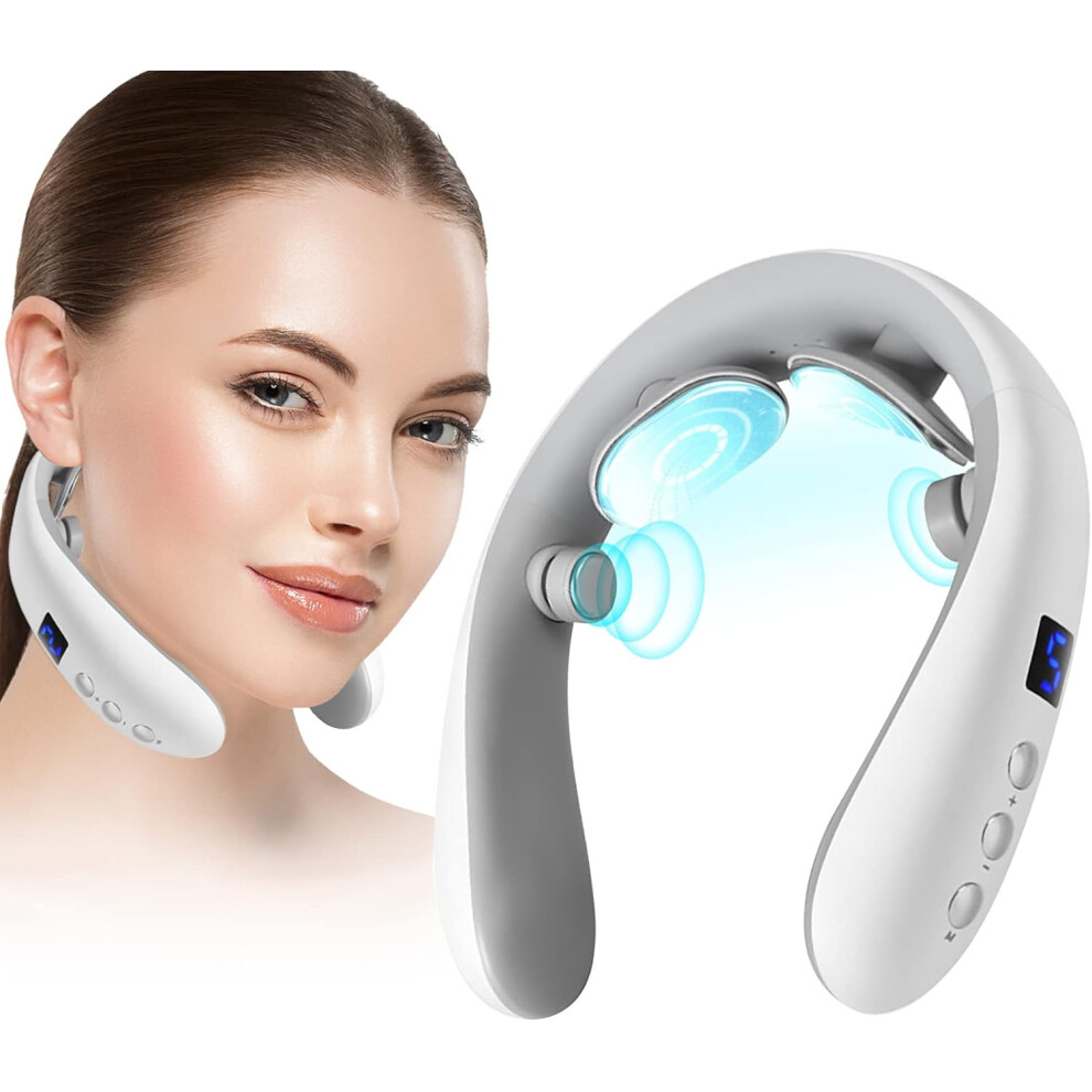 Cervical Relief Genius, Smart Neck Massager With Heated Massage, Designed For Optimal Ergonomics And Portability, Electric Pulse Massager With