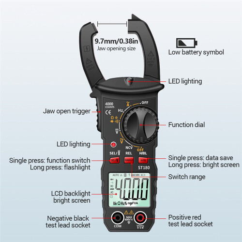 Ultimate Troubleshooting Solution, Voltage Tester with Jaw Opening & High Efficiency for Comprehensive Electrical Analysis 2