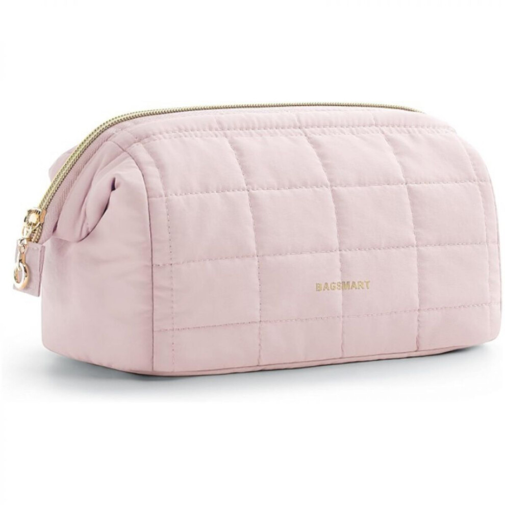 Patent Pending Makeup Organizer Case, Well-padded Construction with Water-resistant Nylon, Spacious Capacity for Easy Access to Travel Essentials