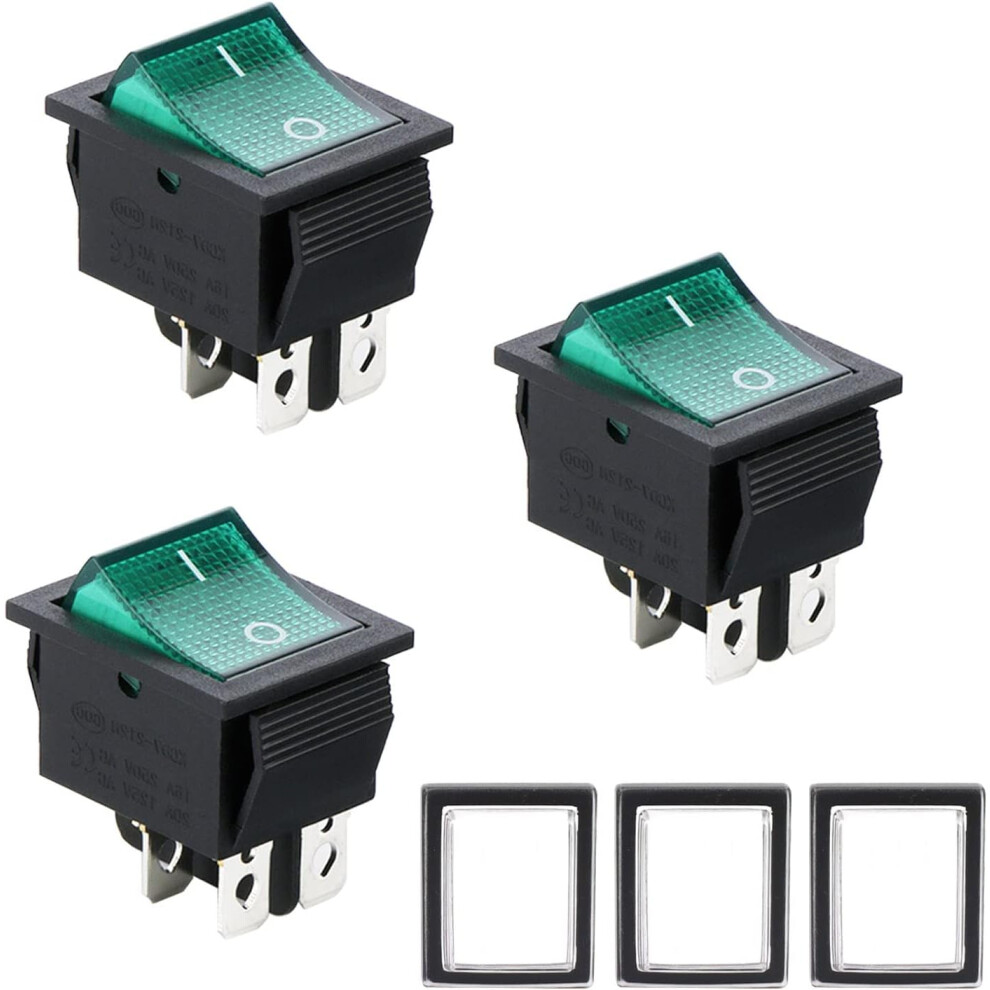 Illuminated Rocker Switch With Anti-Corrosion Protection, Dpst Ac Voltage 20A/125V 16A/250V For Long Lifespan Applications 9173940366954