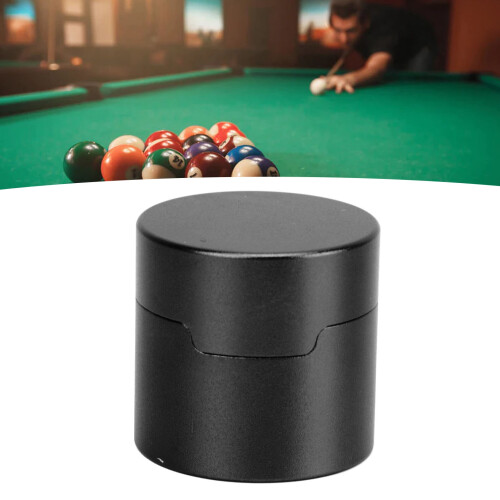 Premium Black Round Billiard Chalk Box - Easy Pocket Storage Solution