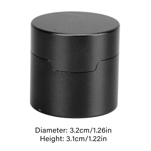 Premium Black Round Billiard Chalk Box - Easy Pocket Storage Solution 1