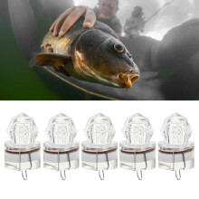 5Pcs Fishing Lure Light Diamond Shape LED Corrosion-Resistant Auto Open White