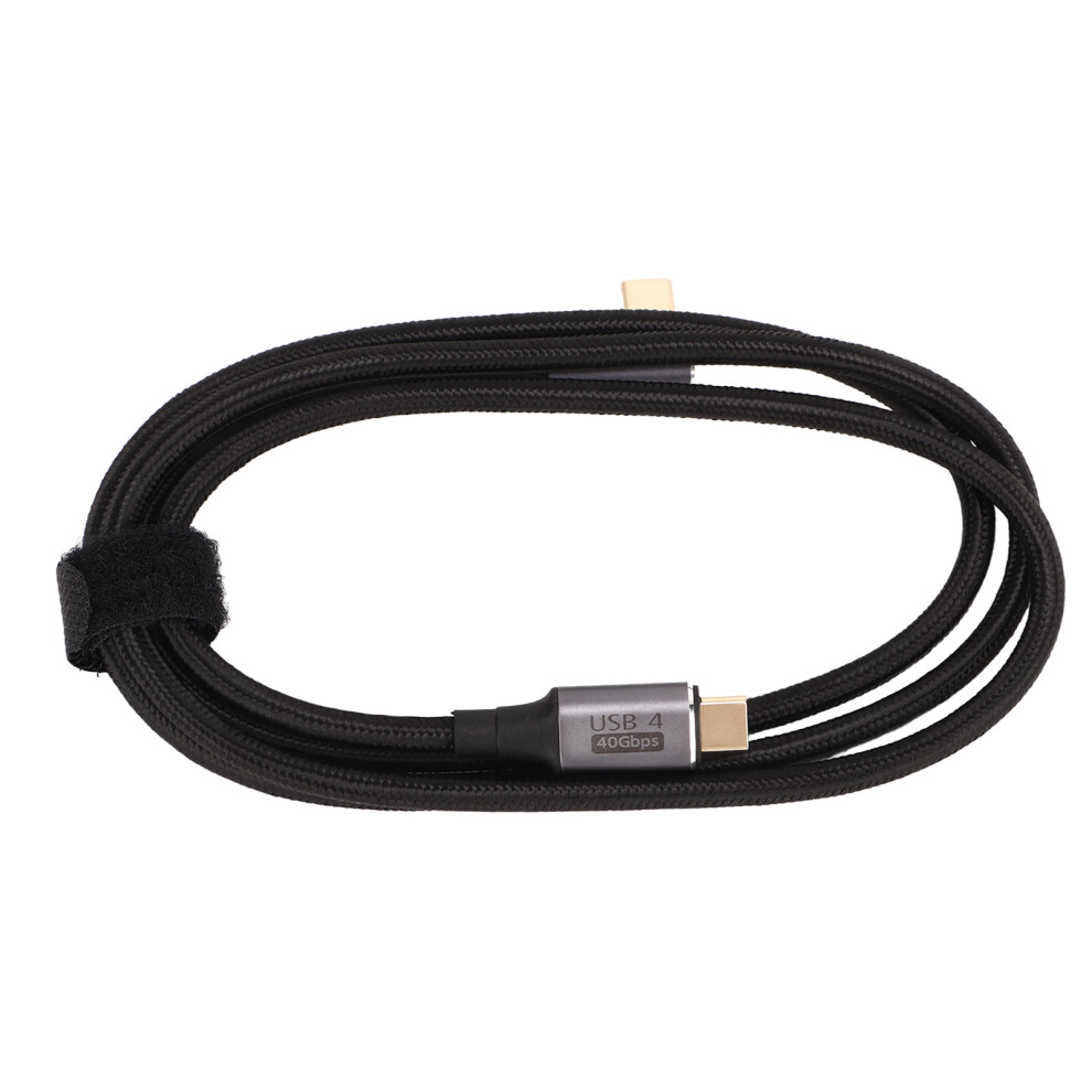 Short Usb C Cable For Fast Charging And 8K Display, 40Gbps Thunderbolt 4 Compatible Right Angle Usb 4 Cable Nylon Braided Backward Compatible With 9138057641189