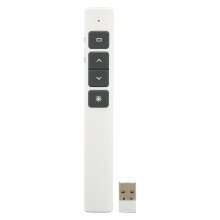 Hyperlink Volume Control Wireless Presenter Remote Long Control Range Plug And Play Presentation Clicker High Compatibility Bright Red Light