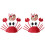 2St Hoed Rood Verstelbare Halloween Party Hoed 3