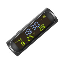 Solar Autouhr Automatische Solaruhr mit Woche Monatskalender Zeit Temperaturanzeige Auto Vollautomatische Uhr