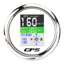 Marine Boot Auto GPS Snelheidsmeter Digitaal met GPS Antenne voor Motorjacht TFT Scherm Waterdichte Kilometerteller Wit & Zilver